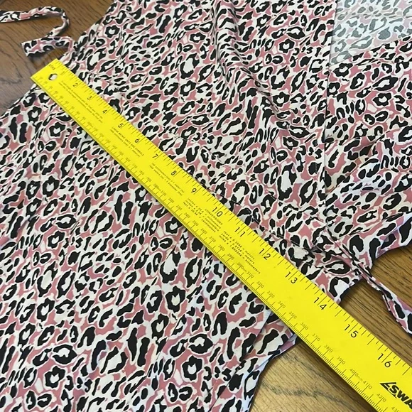 J.Crew mauve pink leopard midi wrap dress - Picture 8 of 13